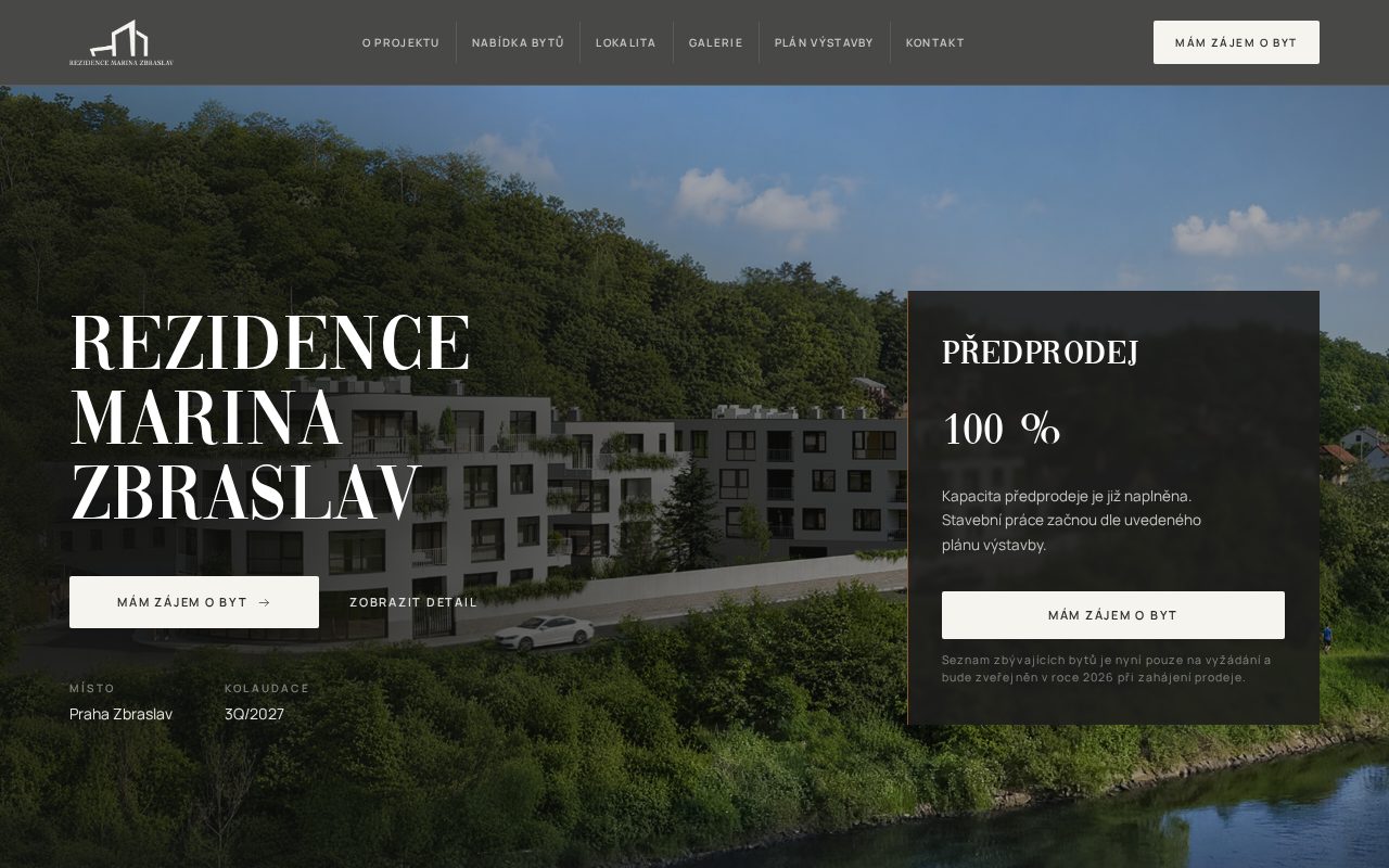 Marina Zbraslav — Development / web